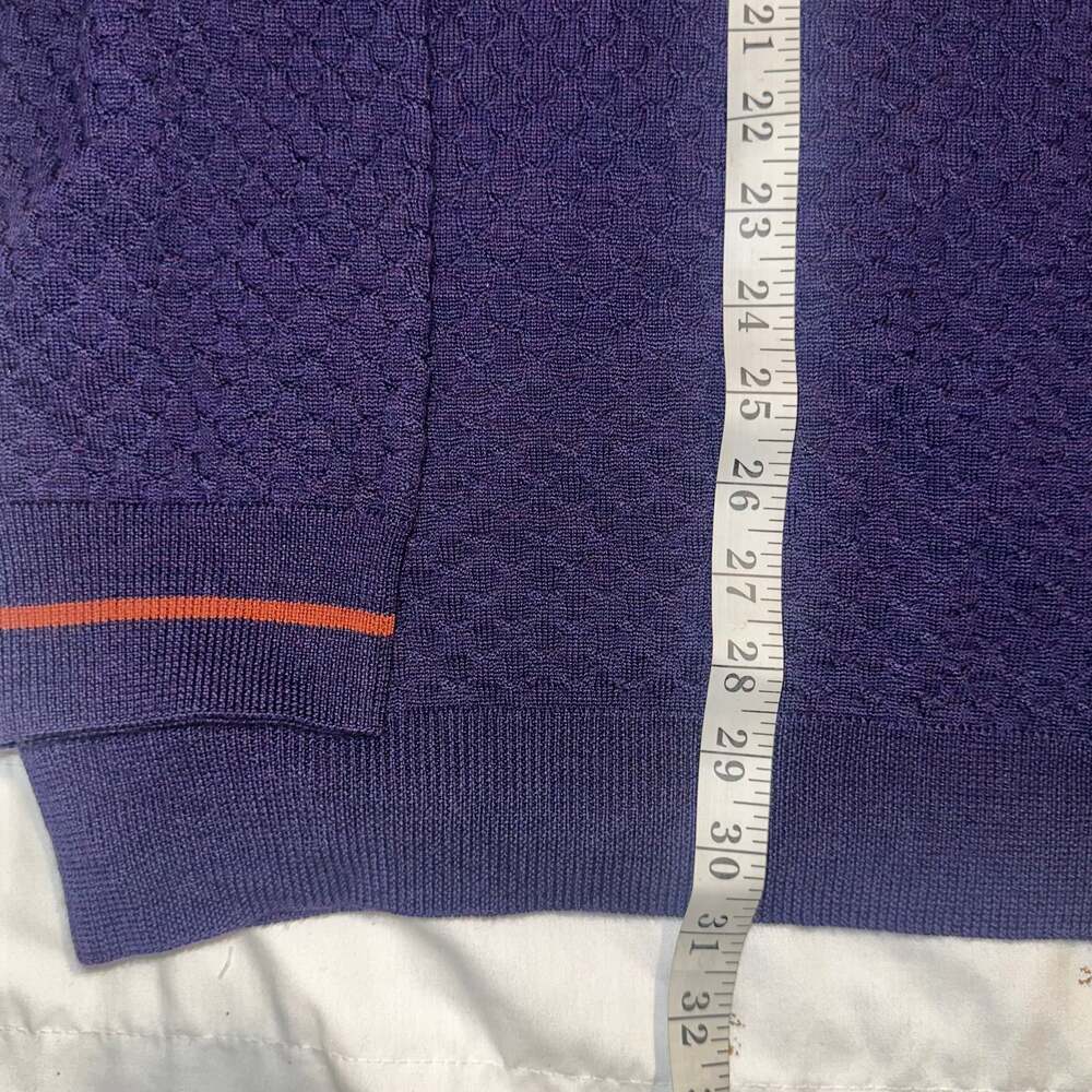 Robert Graham Collectors Textured Wool Crew neck Sweater Mens 2xl Purple Knit - Picture 5 of 12
